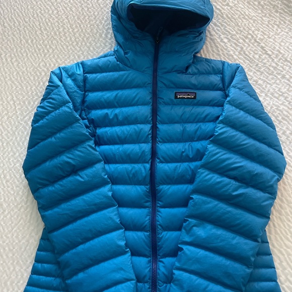 Patagonia Down Hoodie Blue | Women’s Small | Lightweight Packable - Picture 4 of 7